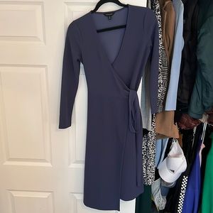 Womens Banana Republic Navy Wrap dress XS Petite